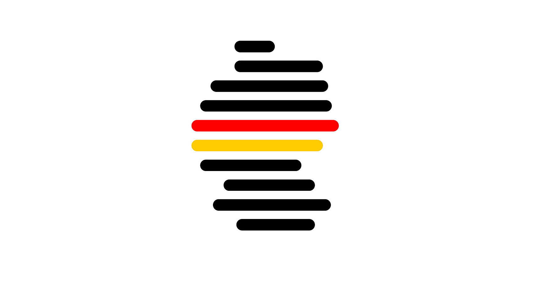 Logo ist der Umriss von Deutschland mit Querbalken und den Farben der Deutschen Flagge