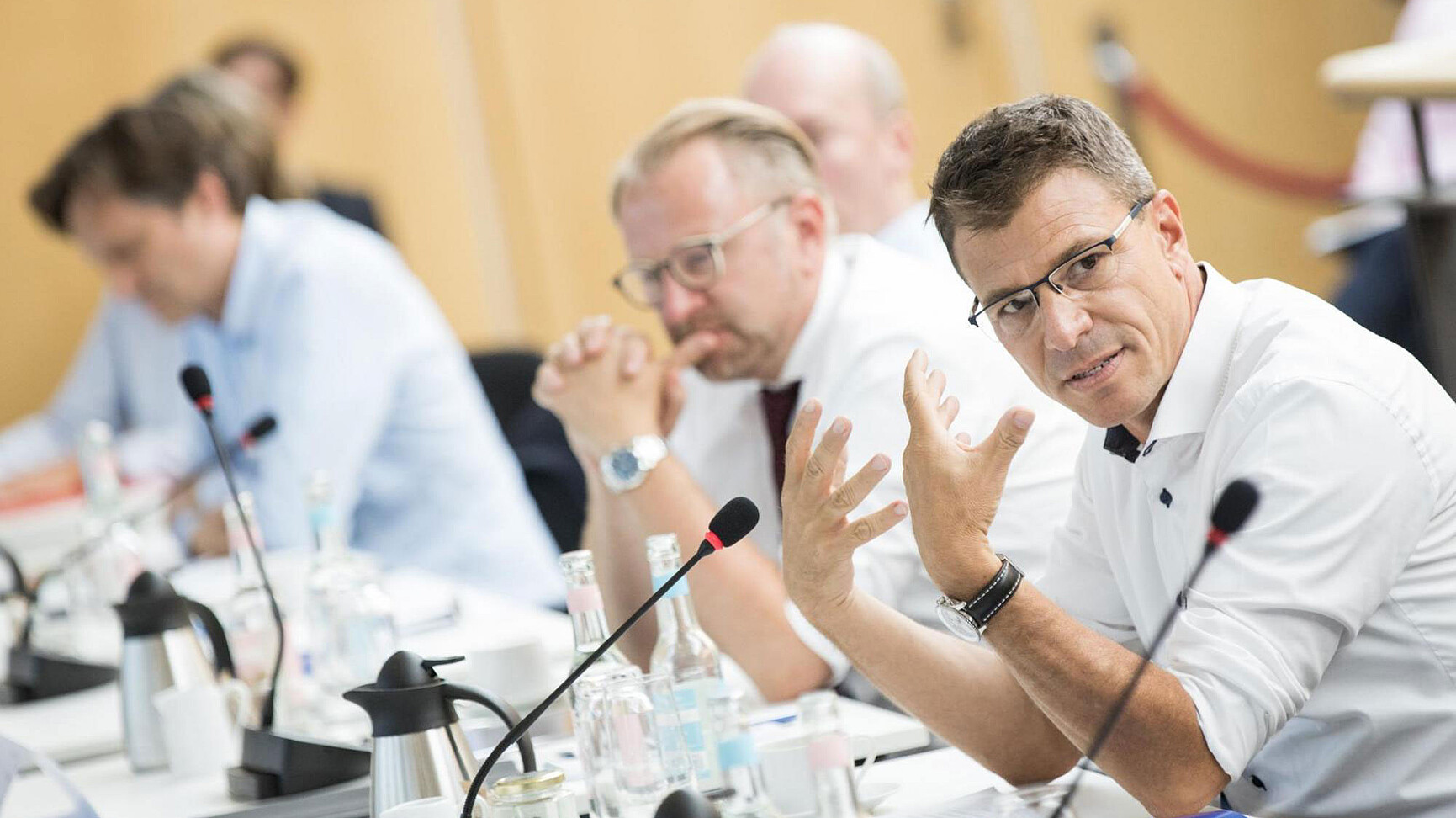Martin Kaloudis, CEO BWI GmbH, während der „Potsdamer Gespräche zur Nationalen CyberSicherheit“ am 25. Juni © HPI