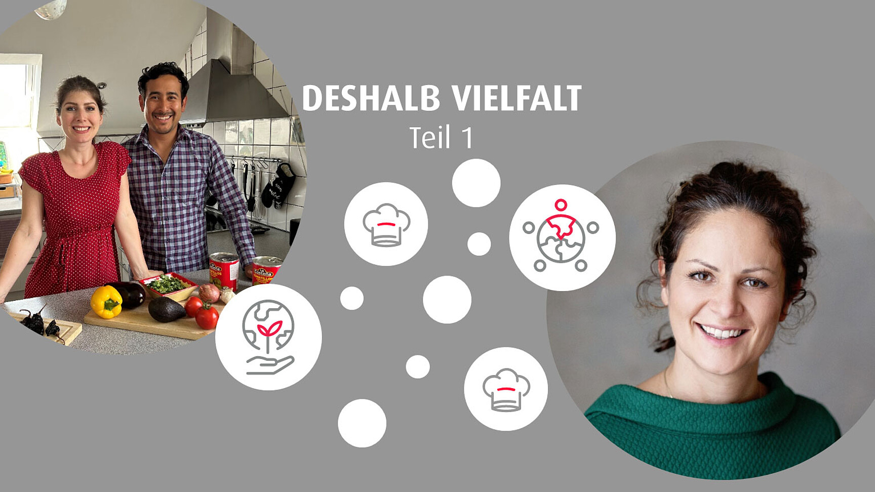 Die Mitarbeiterin in ihrer Küche beim Kochen.