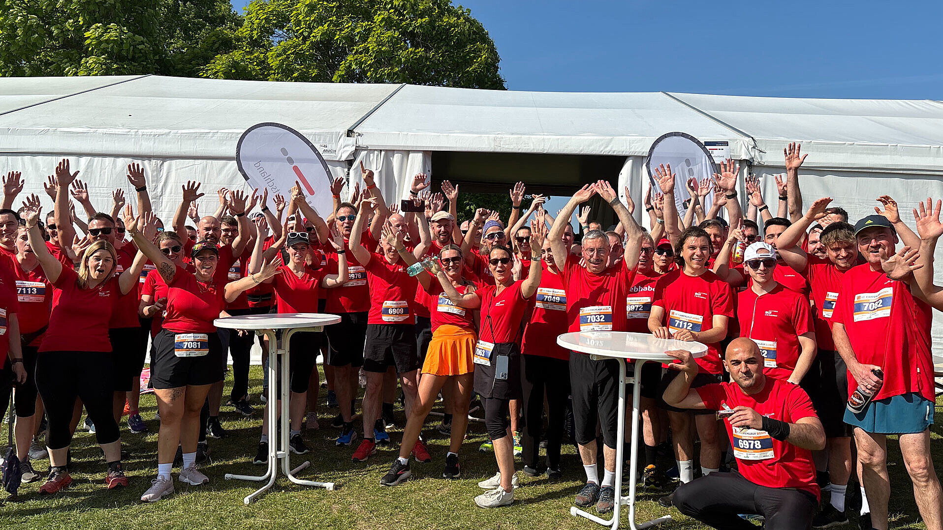 Teamfoto der BWI Läufer beim Firmenlauf 2025