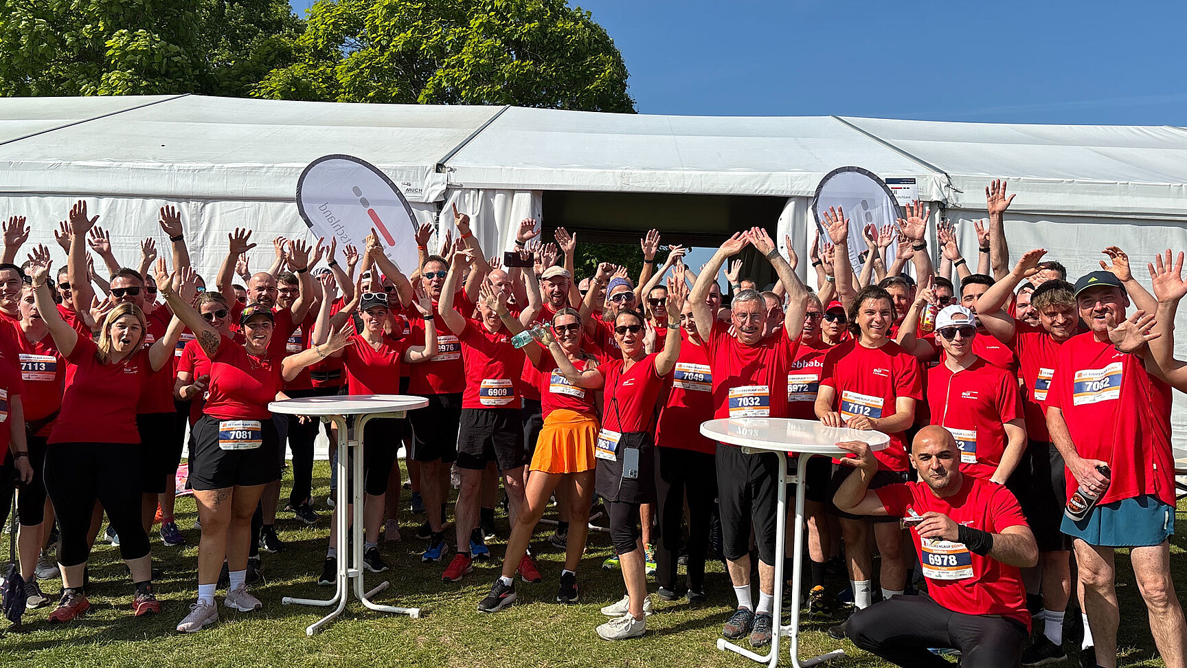 Teamfoto der BWI Läufer beim Firmenlauf 2025