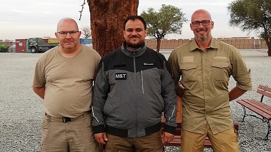 drei Mitarbeiter der BWI in Niamey